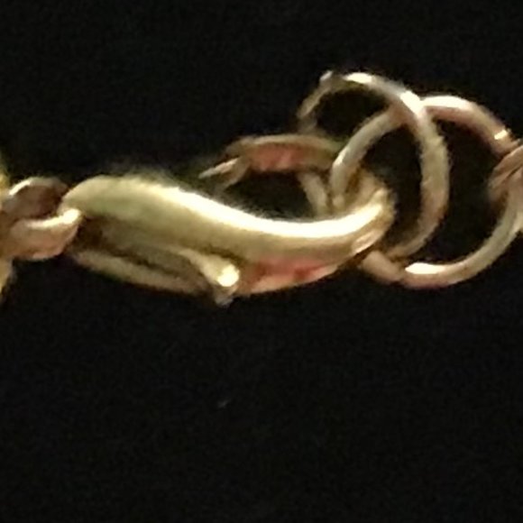 women's gold metal necklace faux pearls & lobster claw clasp about 20" ... PN-99 - Picture 4 of 6